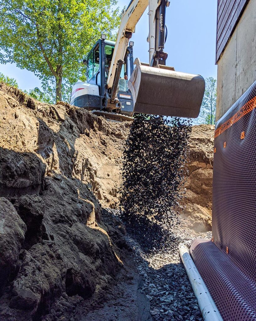 Installation de drain français