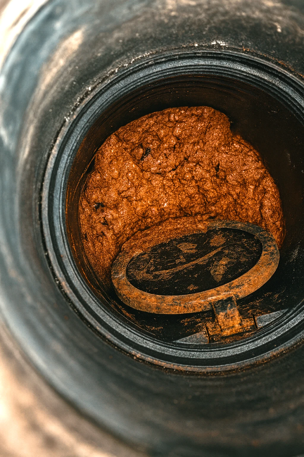 Ocre ferreuse bloquant un clapet | SOS Sous-Sol
